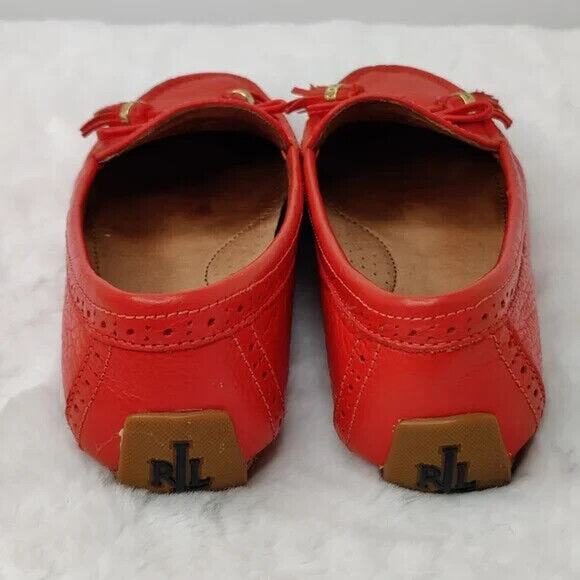 Lauren Ralph Lauren Orange Loafers Sz US 5 - Picture 5 of 10